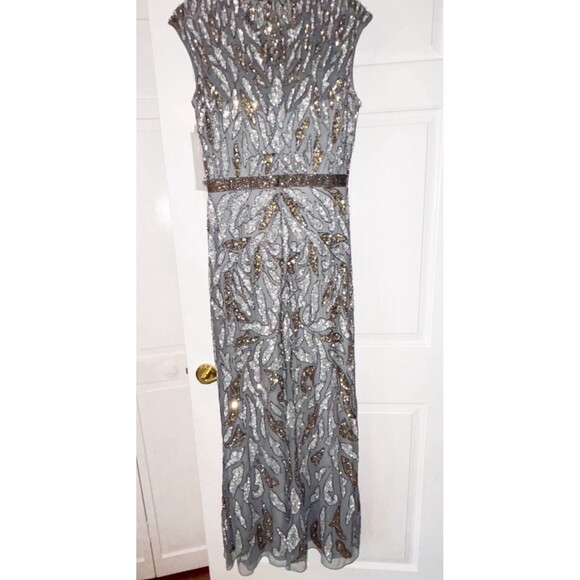 Mac Duggal 5532 Sz 4 Gown Dress Sequin Illusion Cap Sleeve - Picture 5 of 13